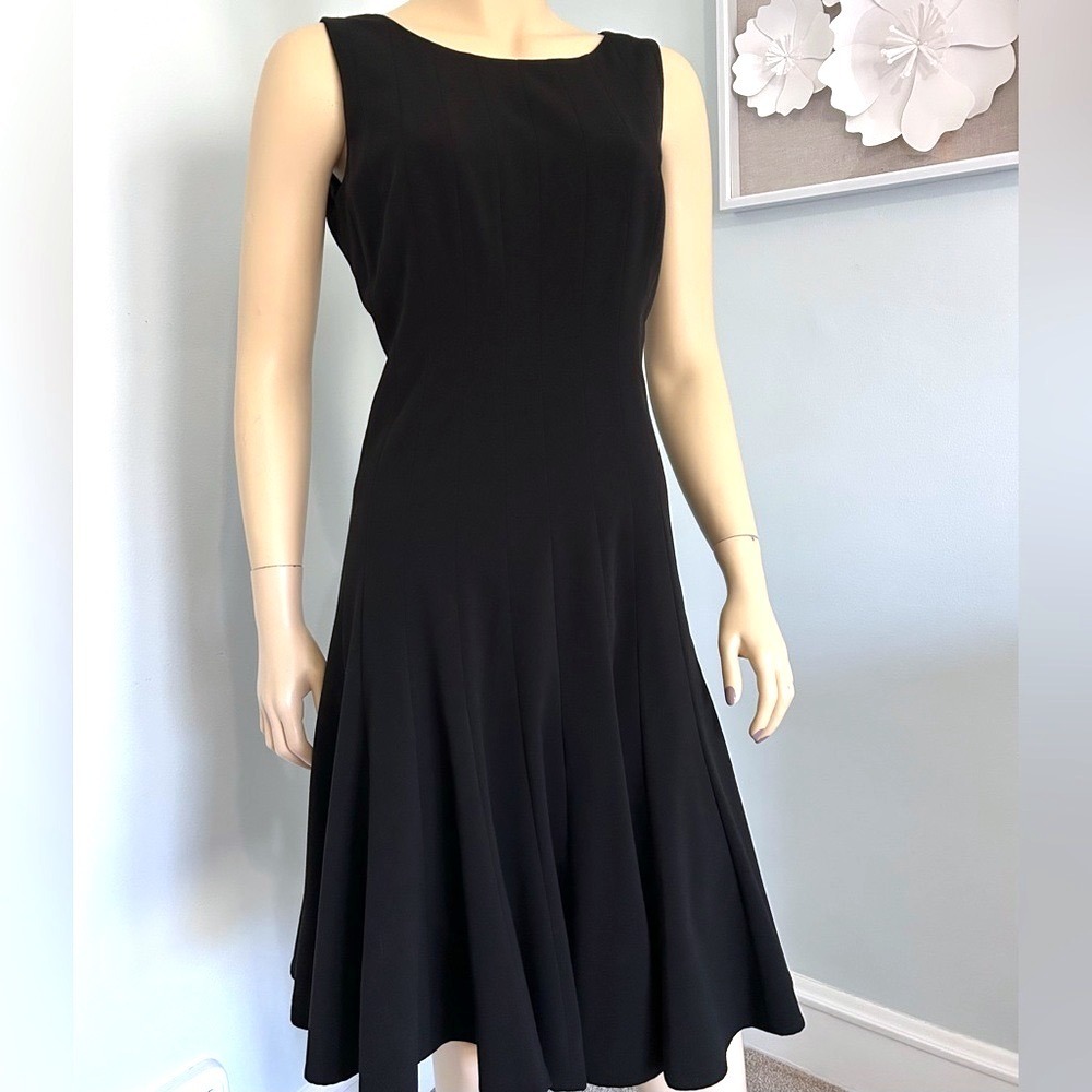 Calvin Klein Black Sleeveless A-Line Dress